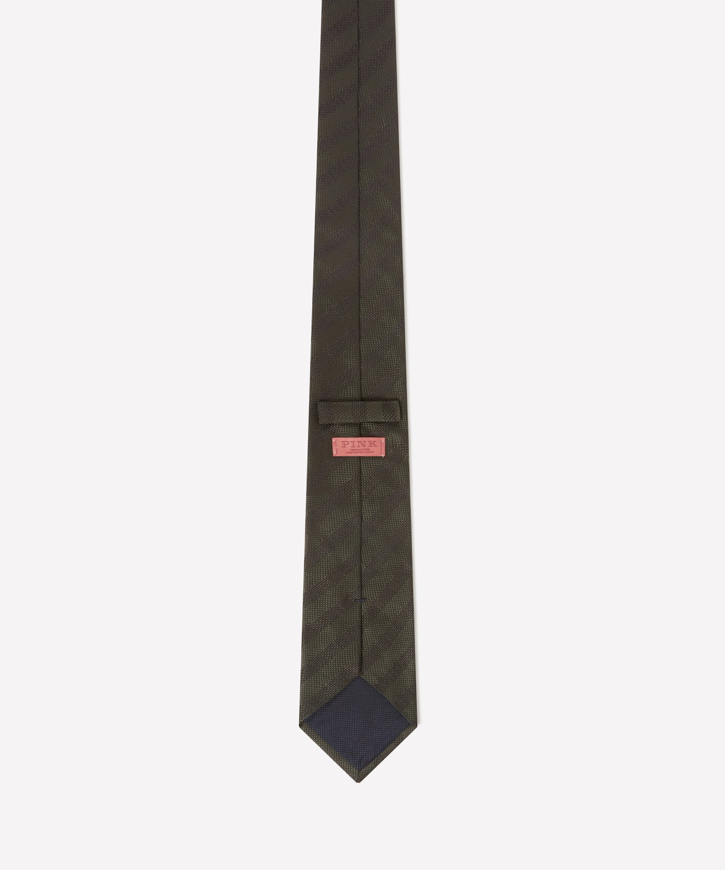 Deep Green Tonal Striped Silk Tie