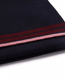 Navy Blue Knitted Merino Wool Hat & Scarf Set