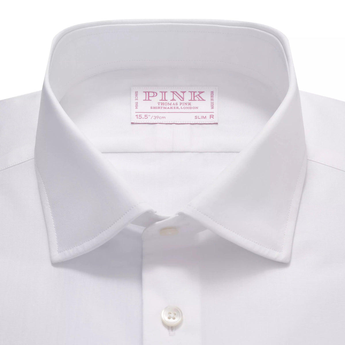 White Slim Fit Double Cuff Poplin Formal Shirt