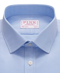 Pale Blue Slim Fit Double Cuff Ramses Poplin Formal Shirt