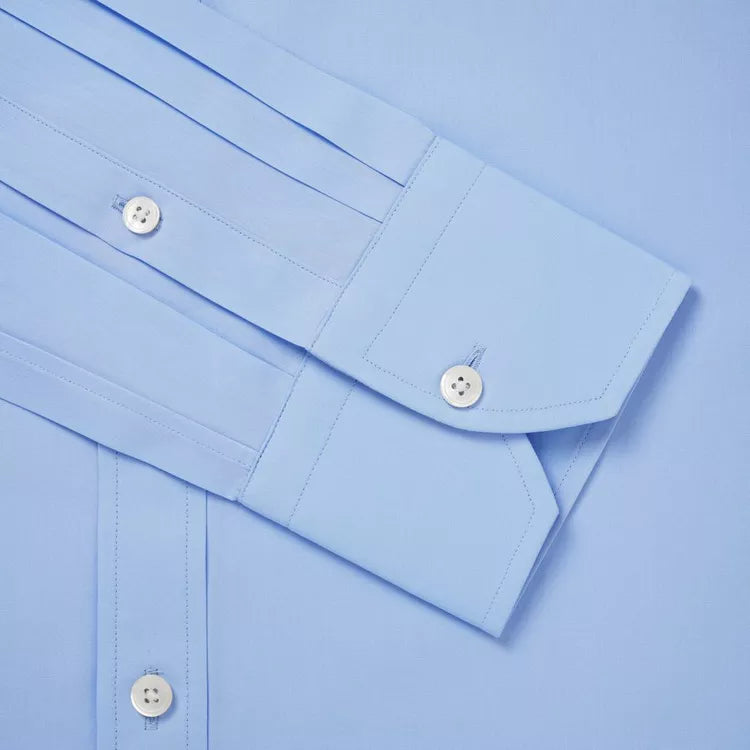 Pale Blue Tailored Fit Ramses Poplin Formal Shirt