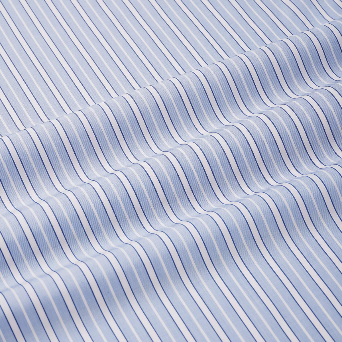 Pale Blue & Blue Classic Fit Double Cuff Bloomsbury Stripe Formal Shirt